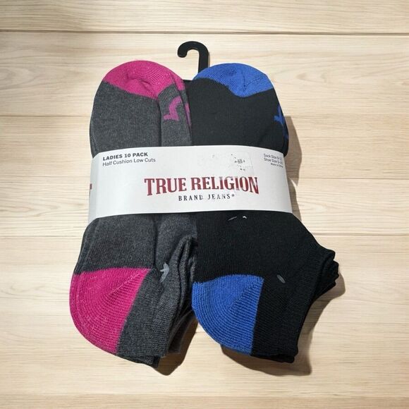 NWT True Religion Low Cut Socks 10 Pack - Picture 1 of 2